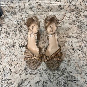 Very G Leopard Print Braided Heels